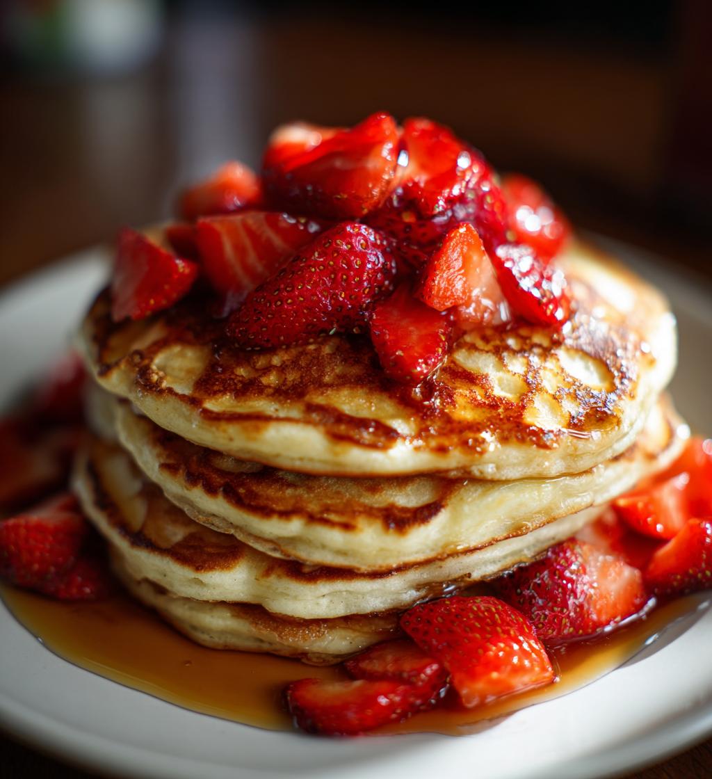 strawberry pancakes - detail 1