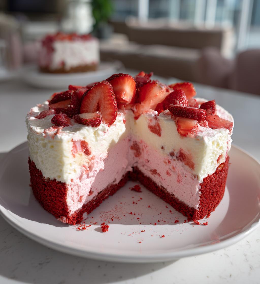strawberry red velvet cheesecake recipe