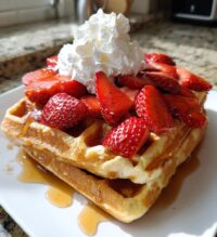 strawberry waffles recipe