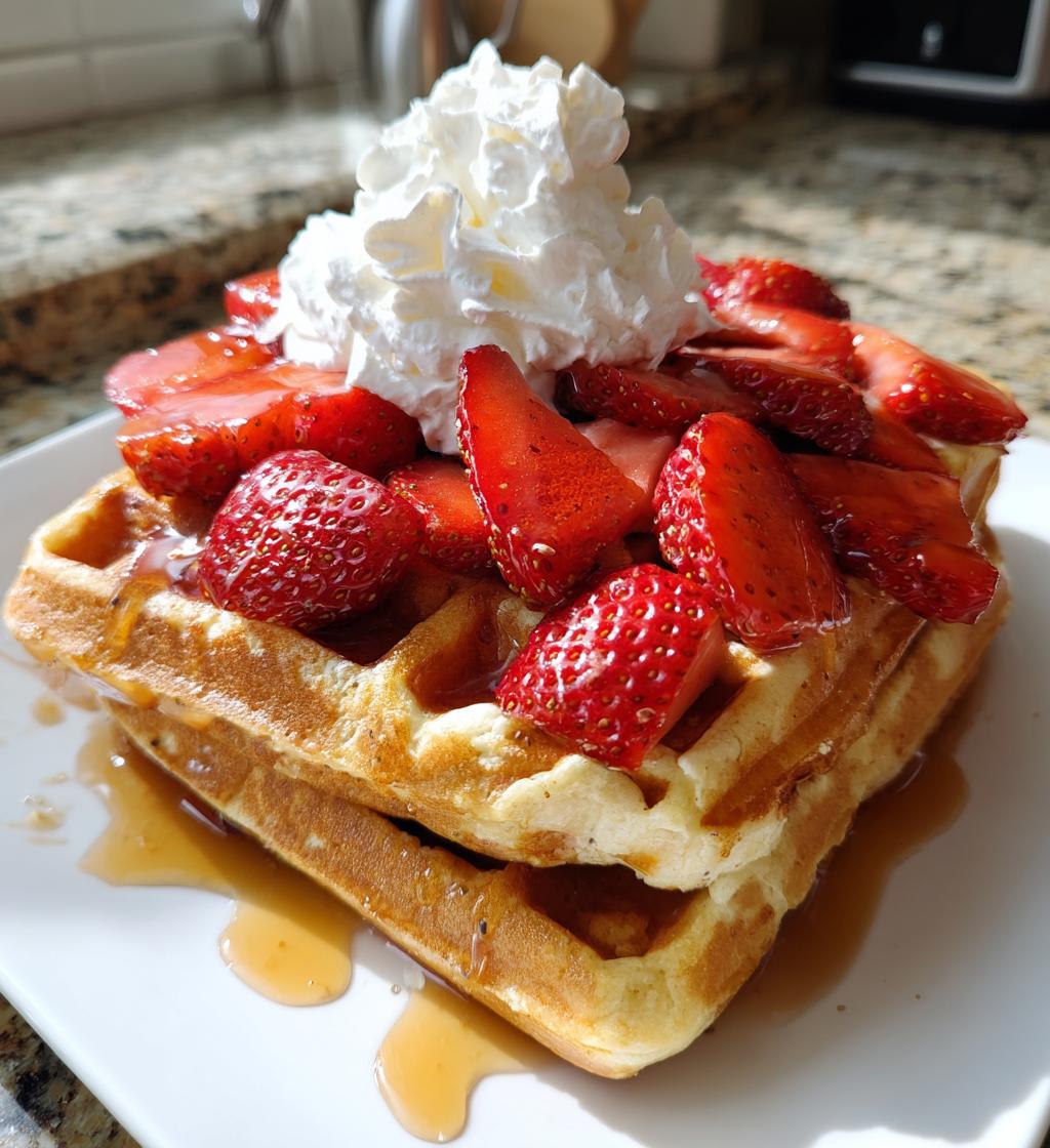 strawberry waffles recipe