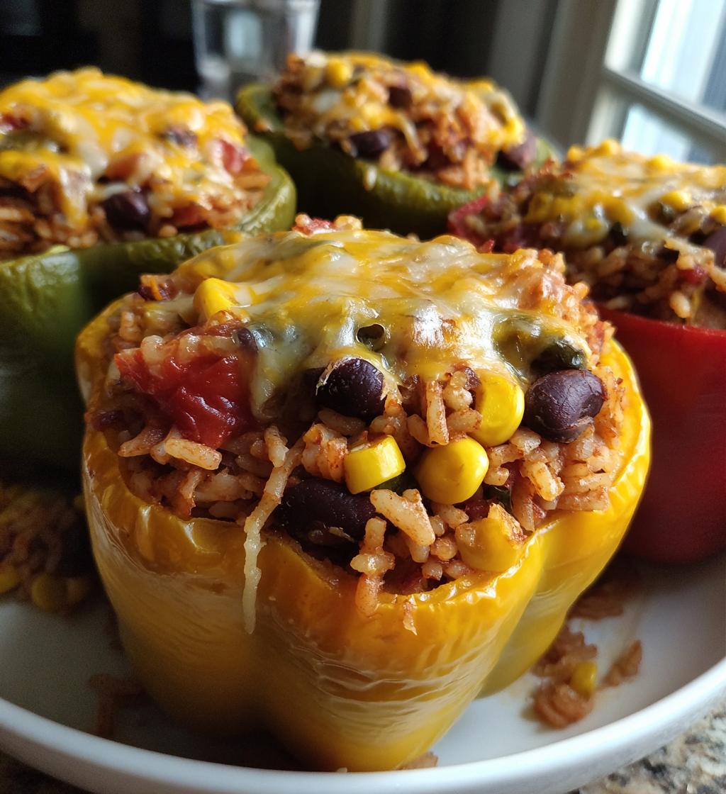 stuffed bell peppers vegetarian - detail 1