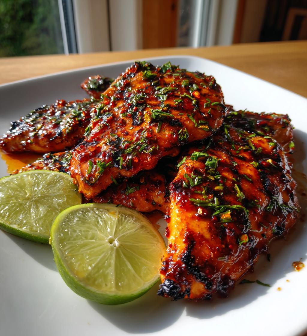 sweet chili lime grilled chicken