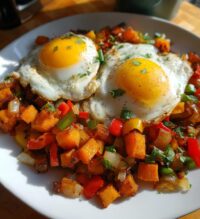 sweet potato hash with eggs