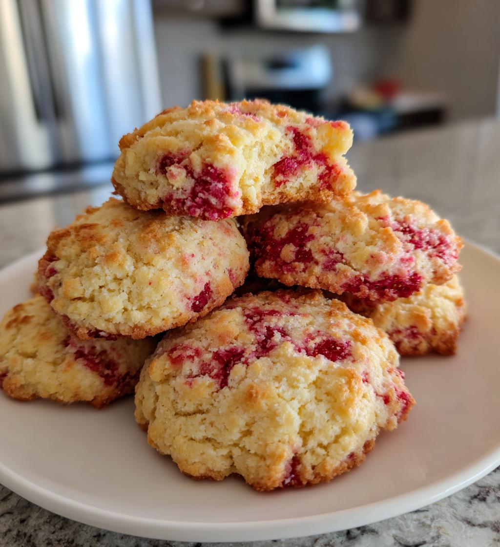 sweet raspberry sugar cookies - detail 1