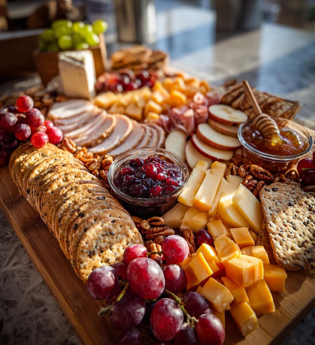 thanksgiving charcuterie board turkey