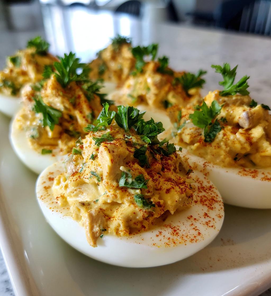 thanksgiving deviled eggs turkey