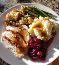 thanksgiving dinner plate
