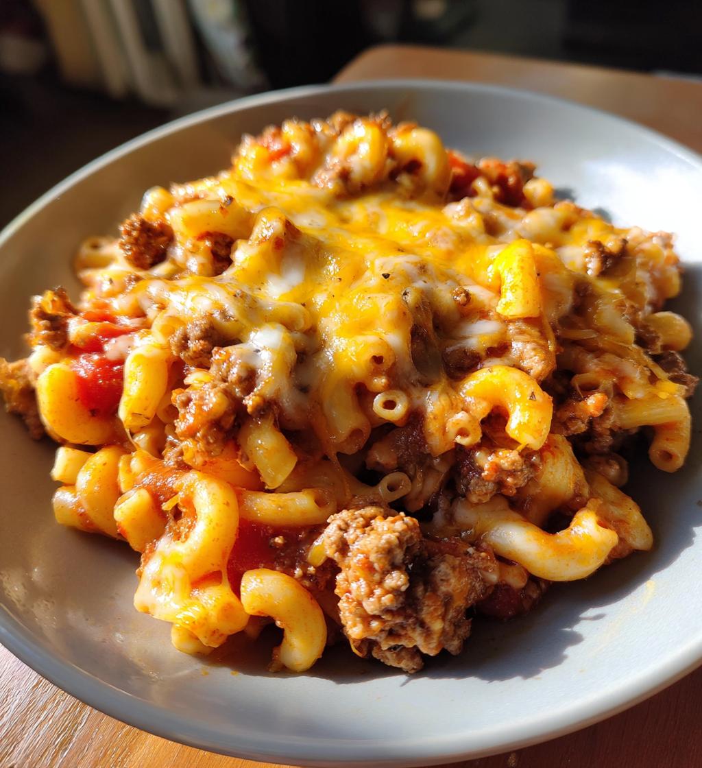 the best beef cheeseburger pasta casserole