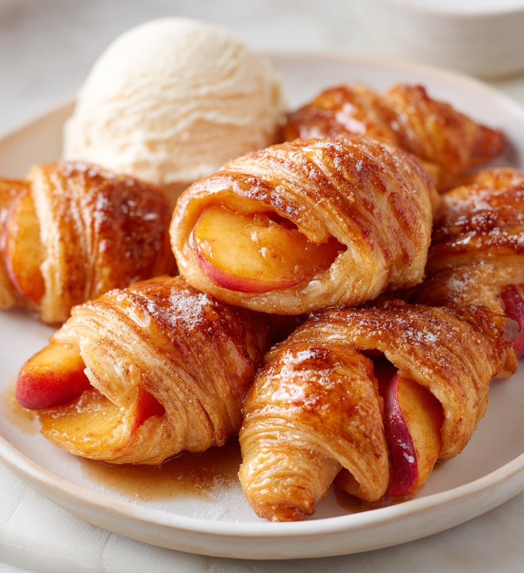 the easiest peach dumplings