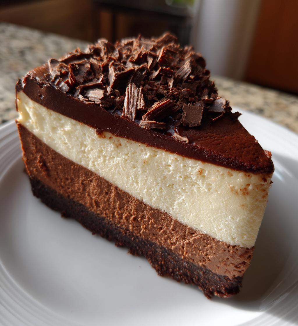 triple chocolate cheesecake