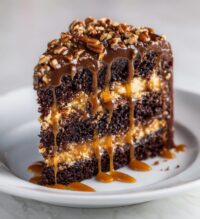turtle caramel cake 2
