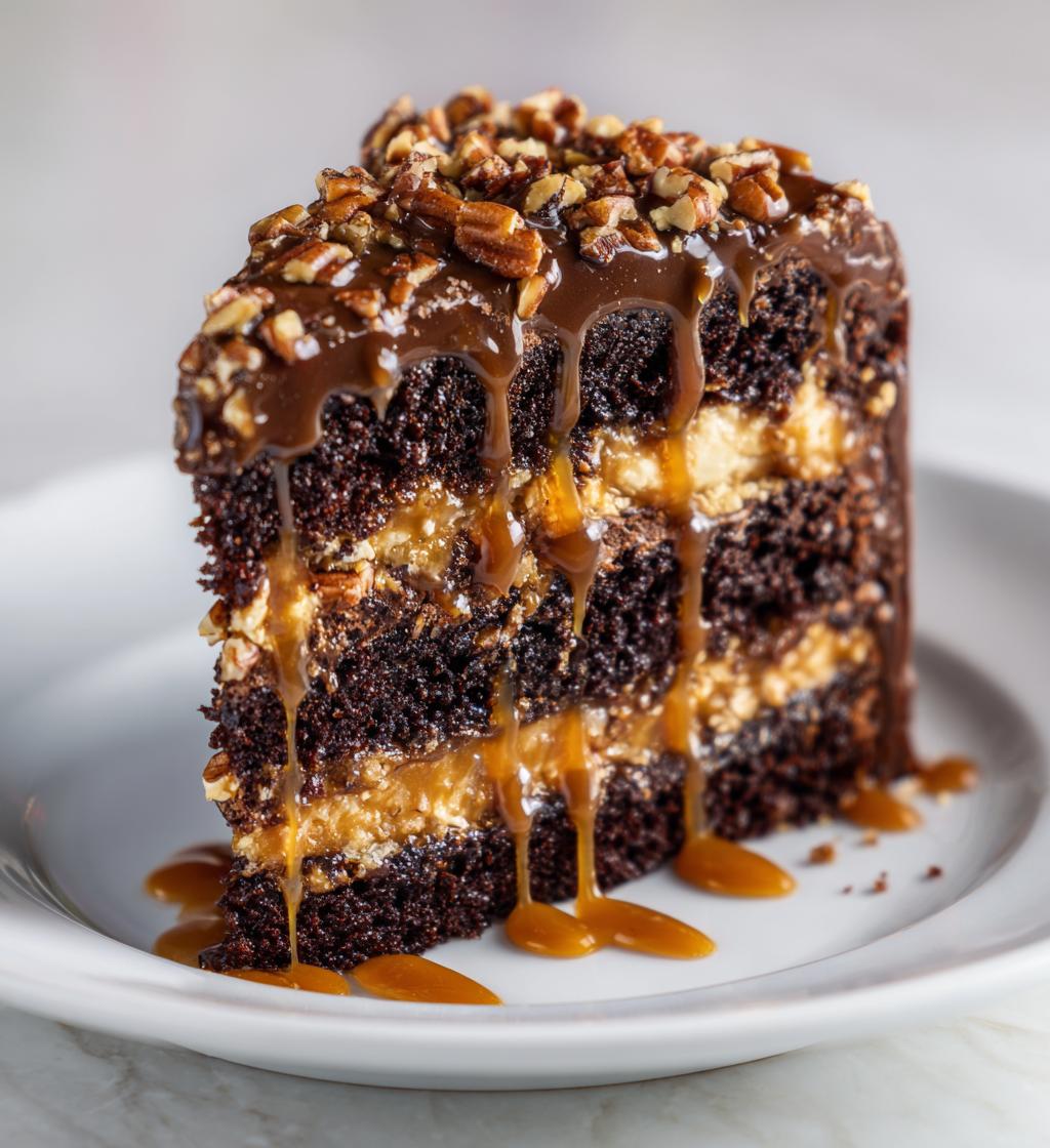 turtle caramel cake 2