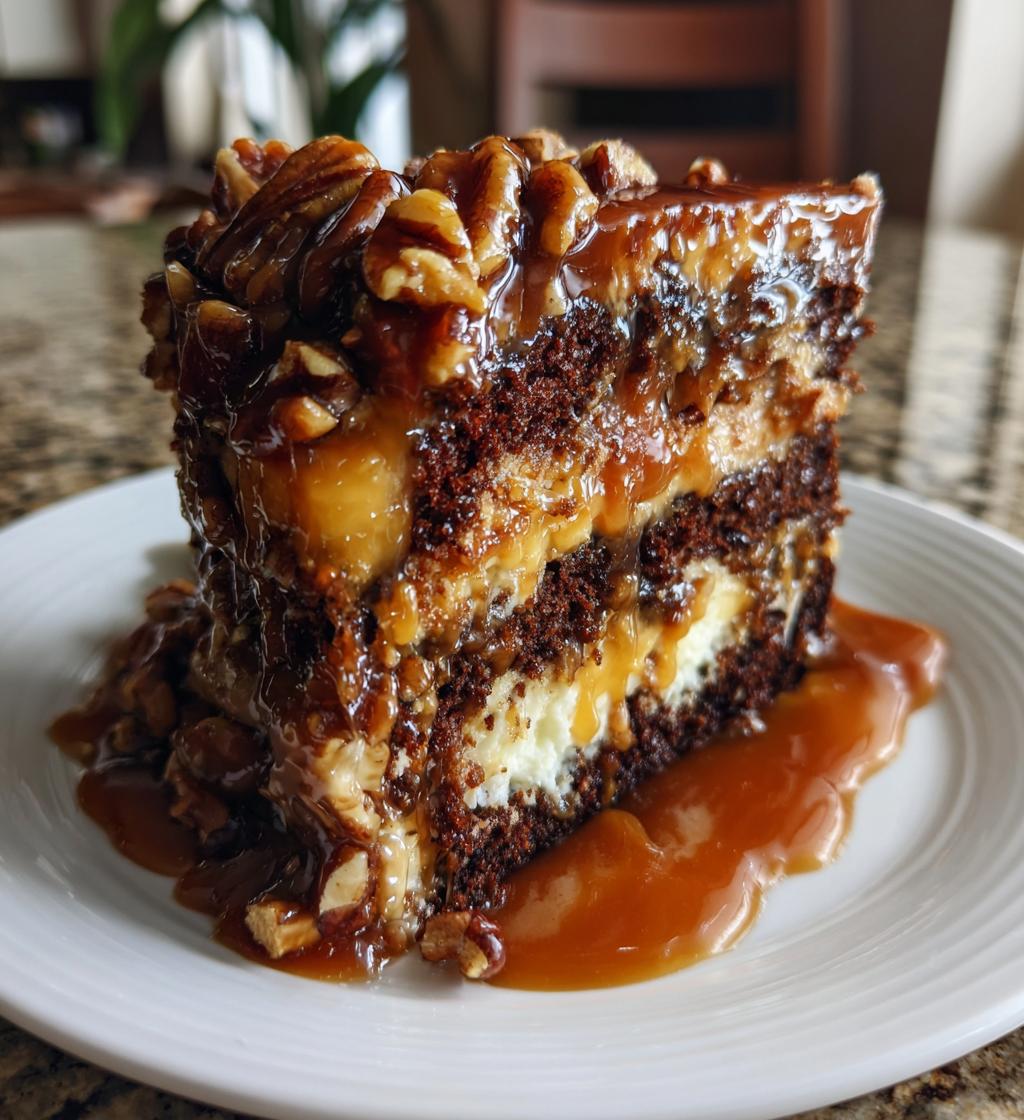 turtle caramel cake