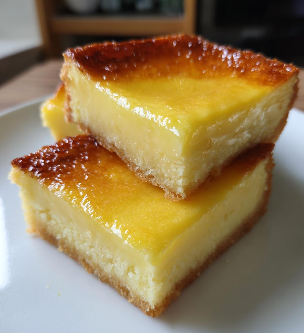 vanilla custard cream squares