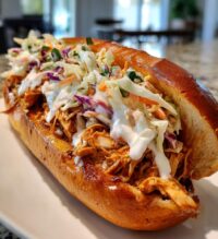 white bbq chicken subs perfect summer sandwich