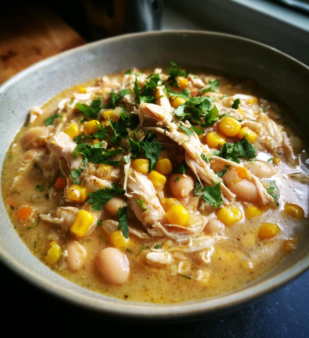 white chicken chili crockpot