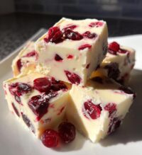 white chocolate cherry fudge