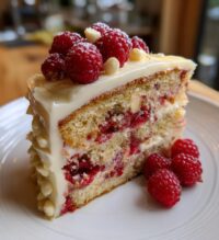 white chocolate raspberry cake