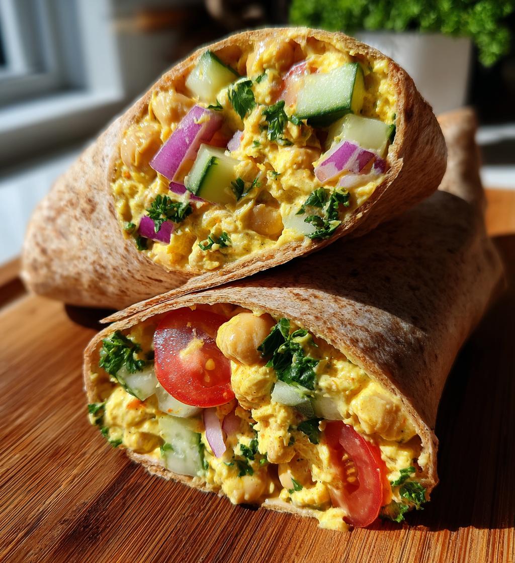 chickpea salad wrap