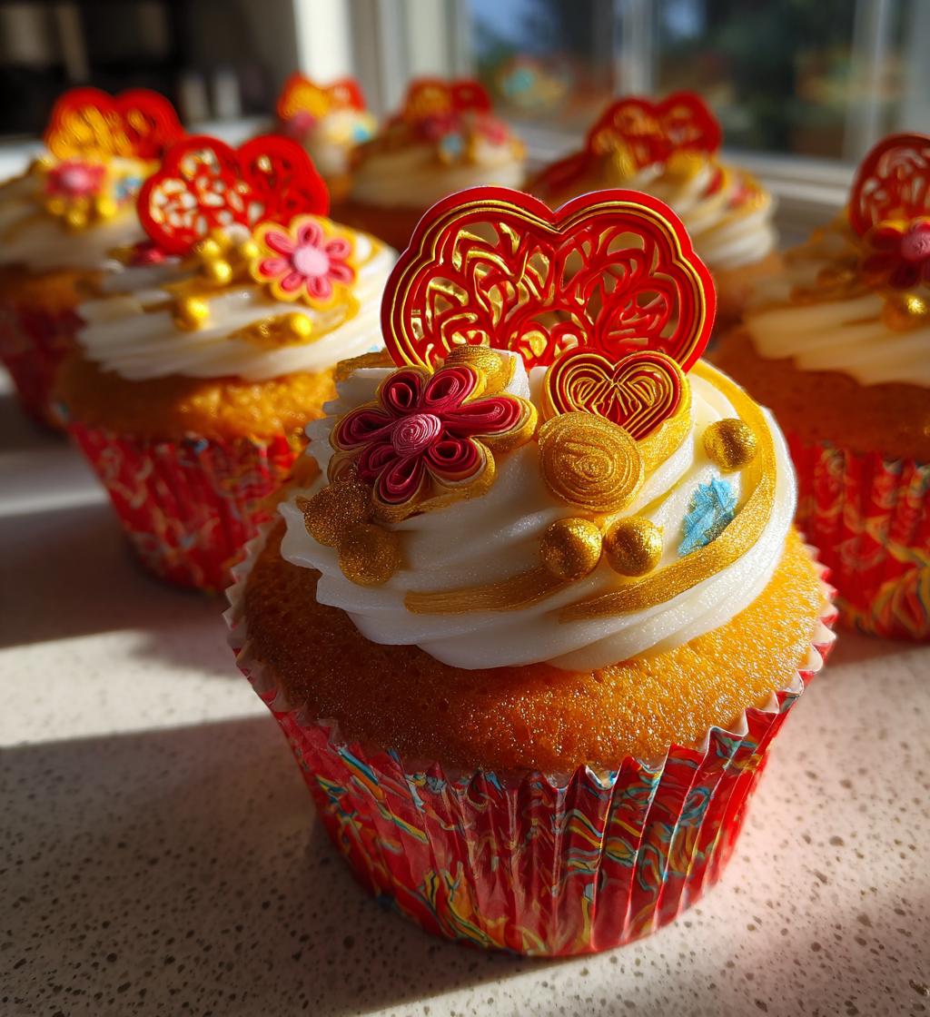 chinese new year cupcake toppers