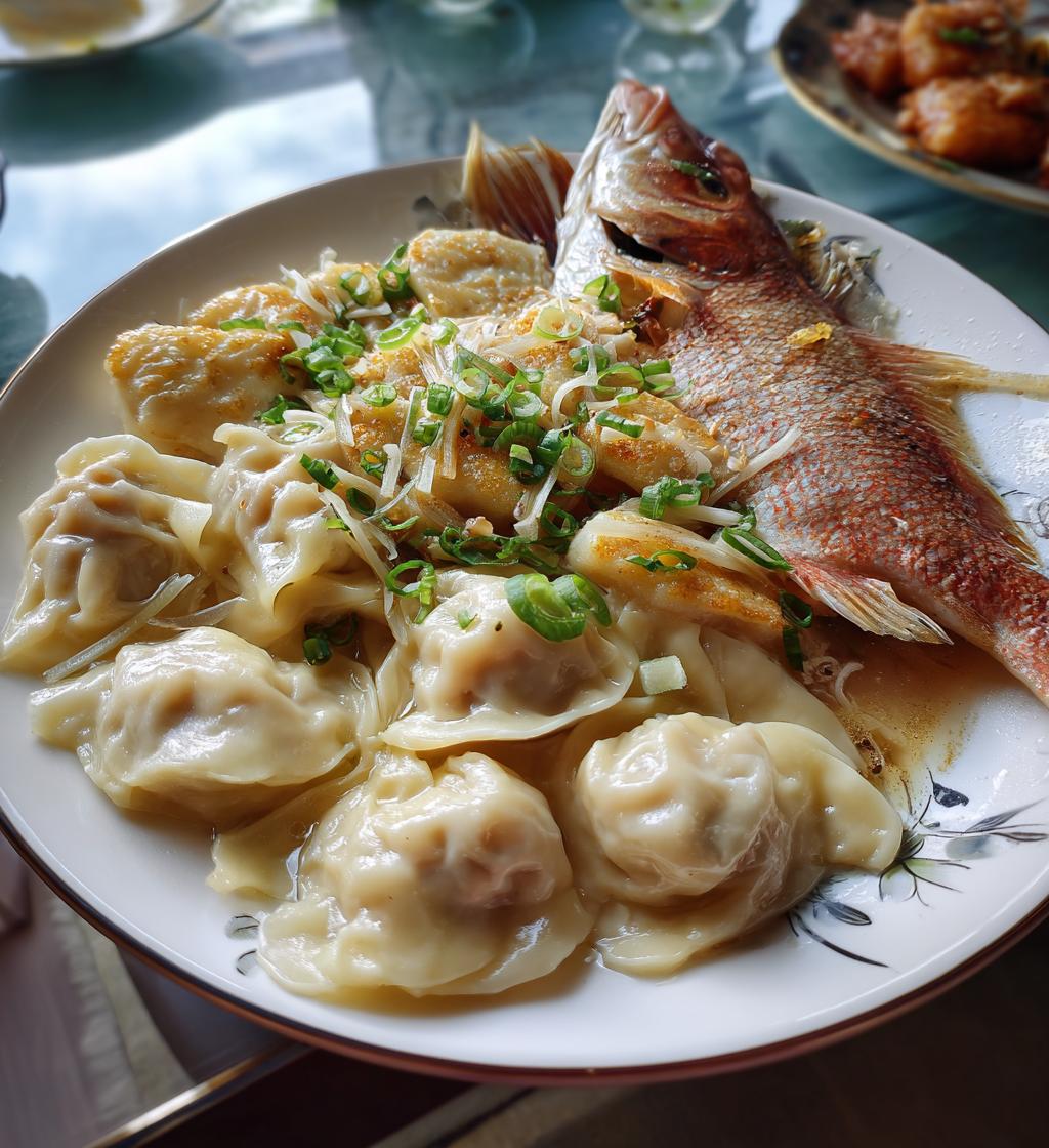 chinese new year food illustration