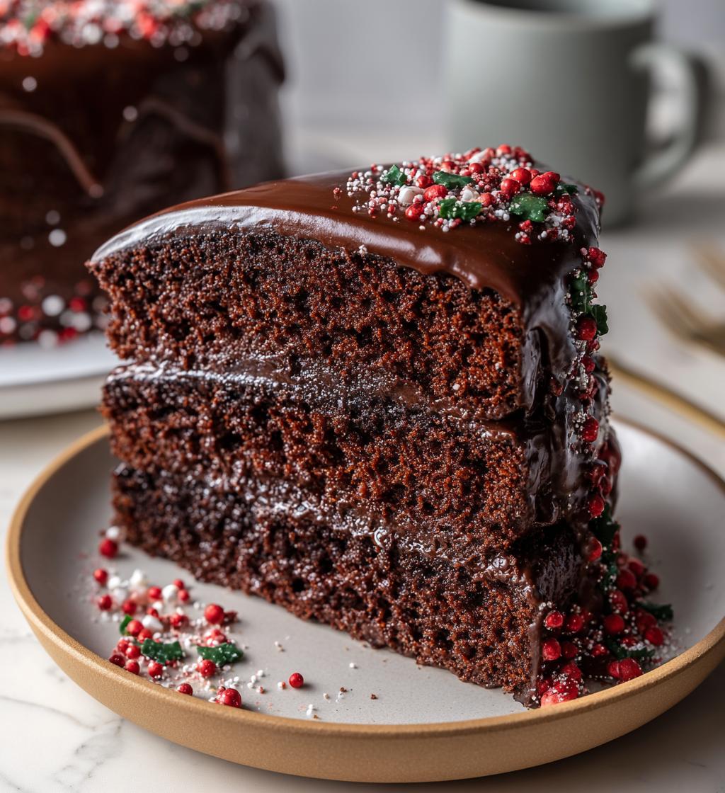 chocolate christmas cake