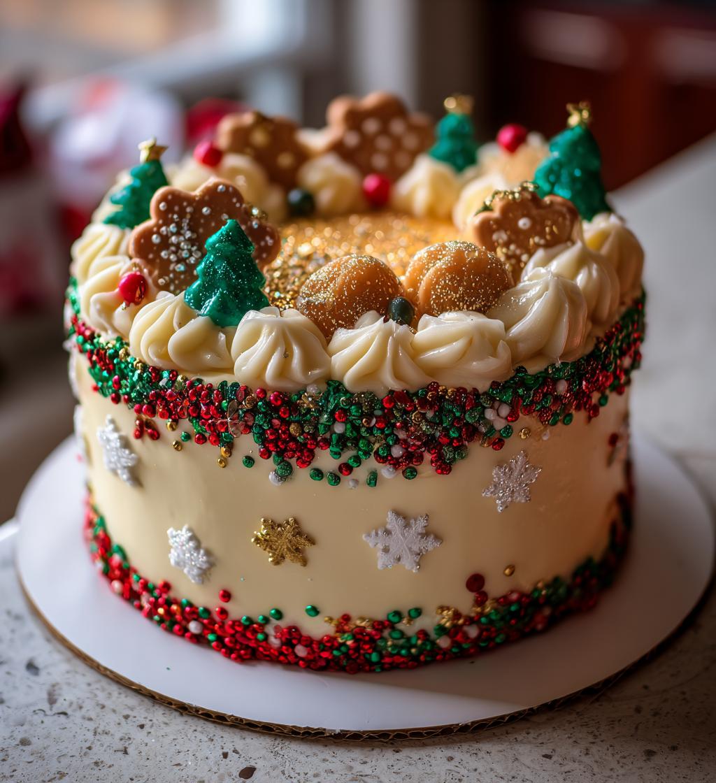 christmas cake decor