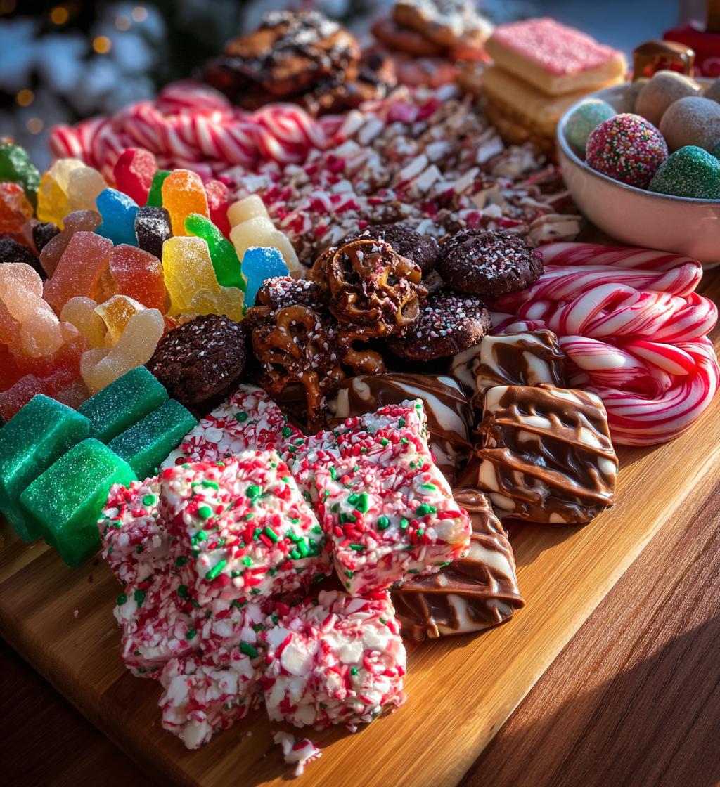 christmas candy charcuterie board