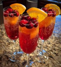 christmas champagne cocktails