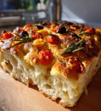 christmas focaccia bread
