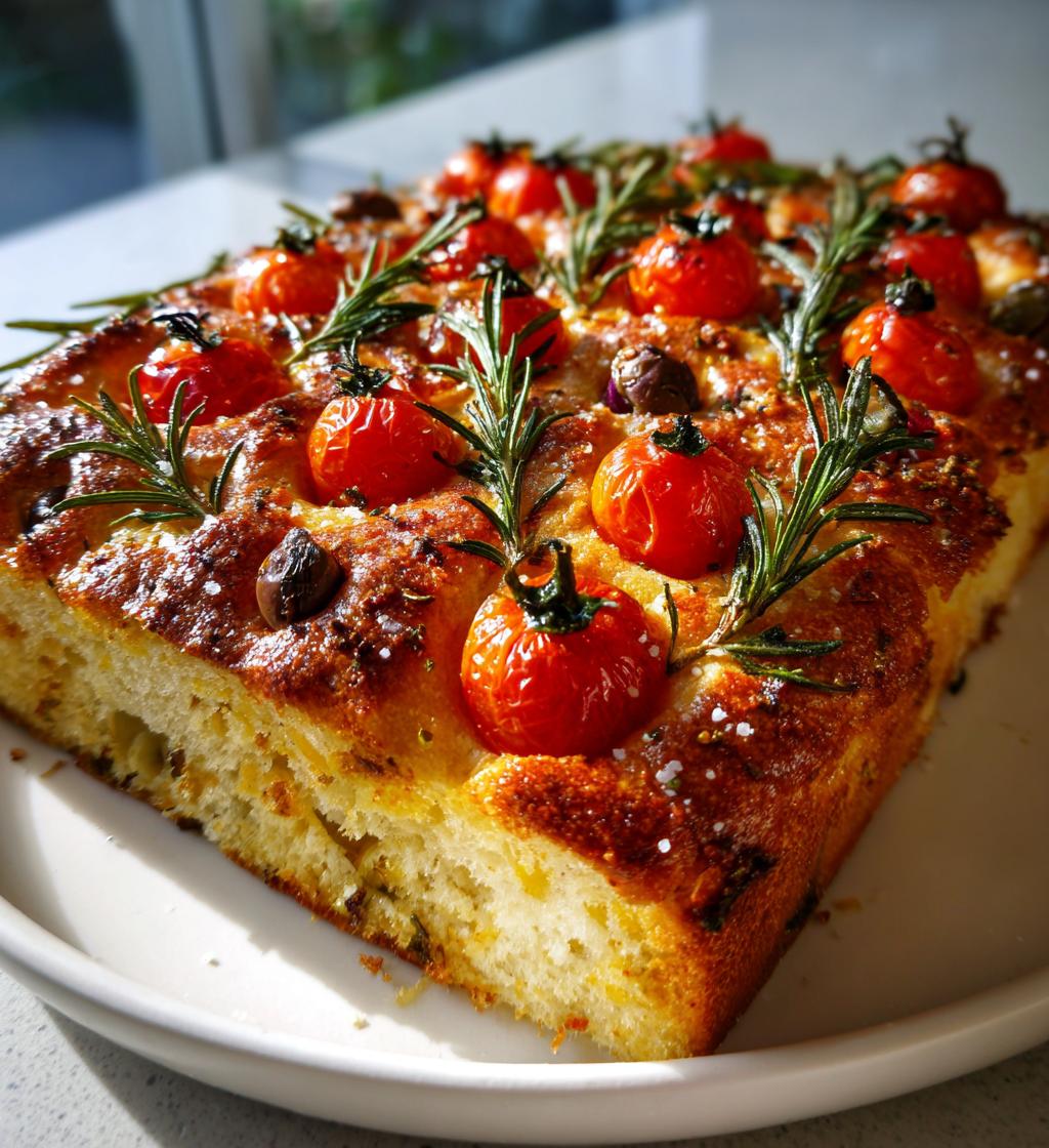 christmas foccacia bread