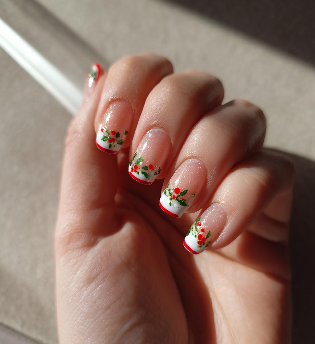 christmas french tip