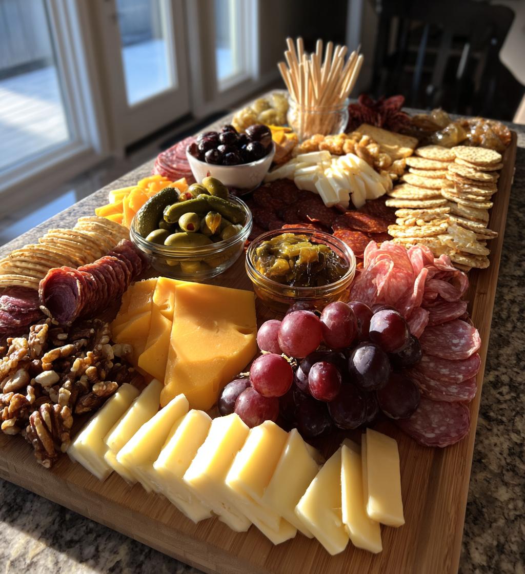 christmas meat and cheese board