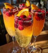 christmas mimosa bar