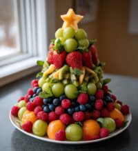 christmas tree fruit platter