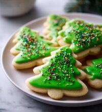 christmas tree sugar cookies