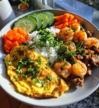 colorful vietnamese new year meal