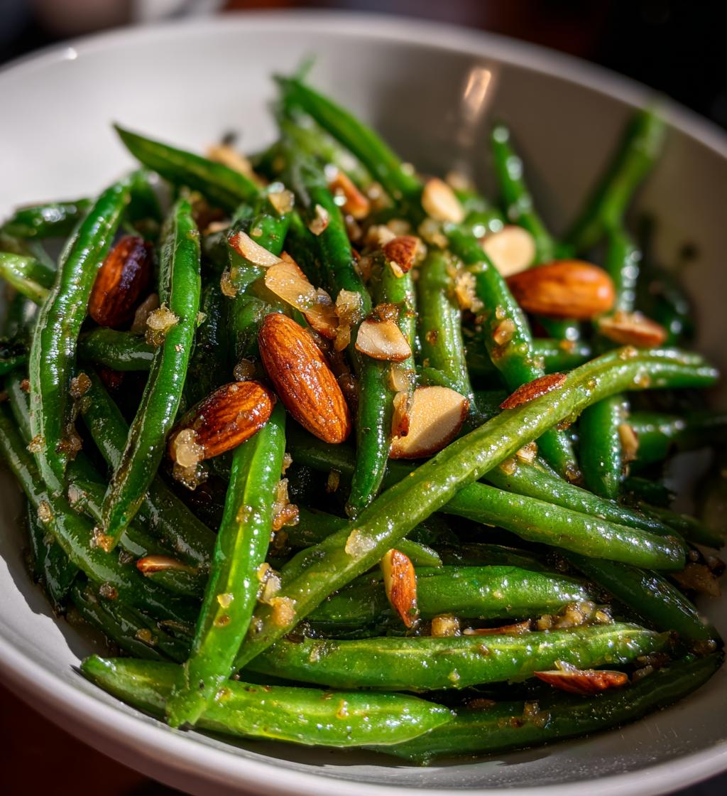green beans almondine