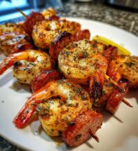 grilled shrimp and sausage