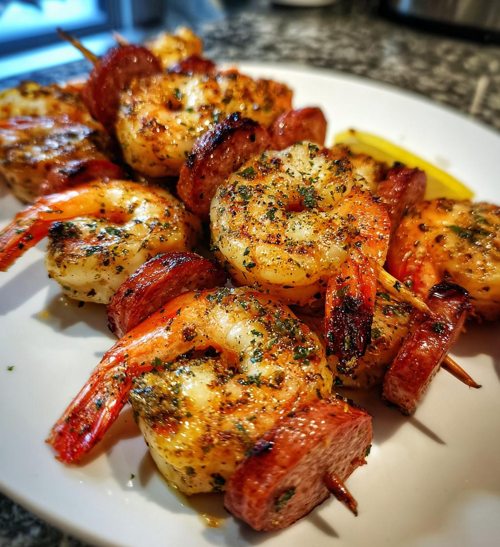 grilled shrimp and sausage