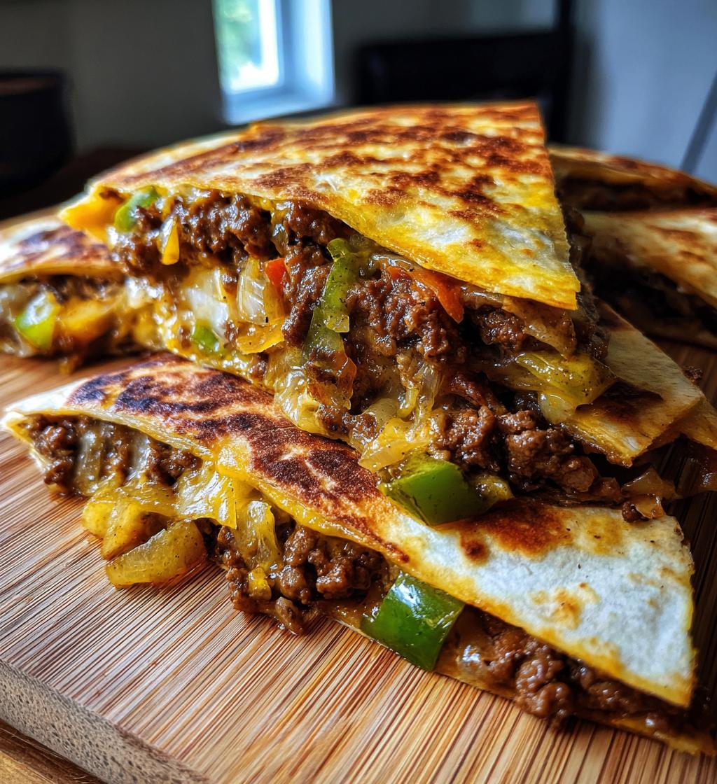 ground beef quesadillas