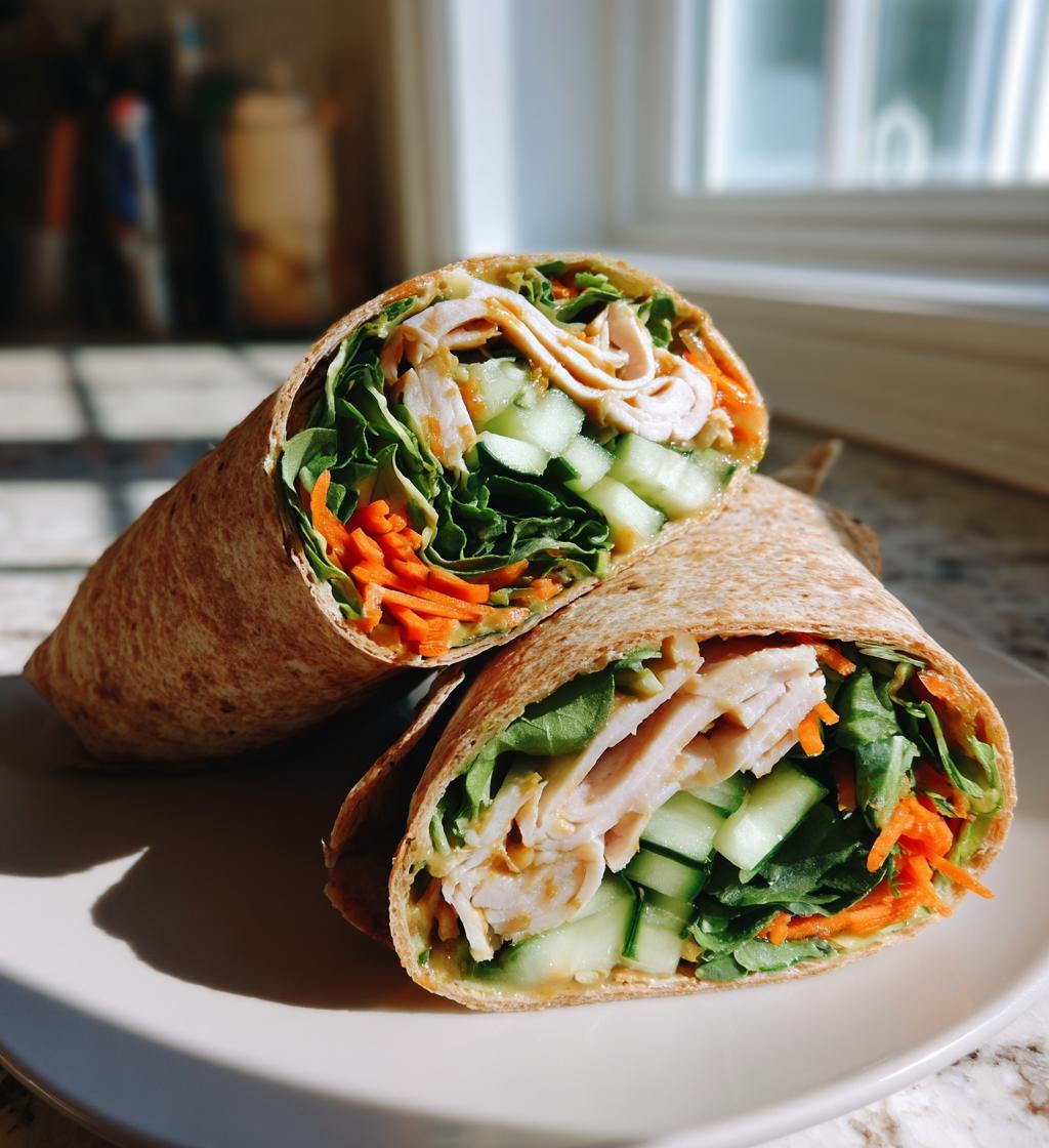 honey mustard turkey wrap