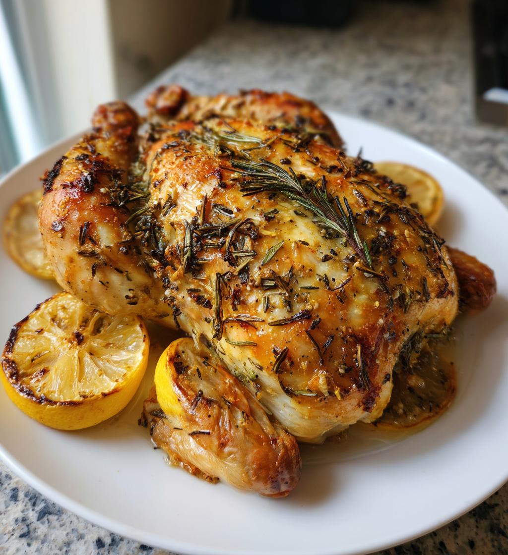 lemon herb roasted whole chicken