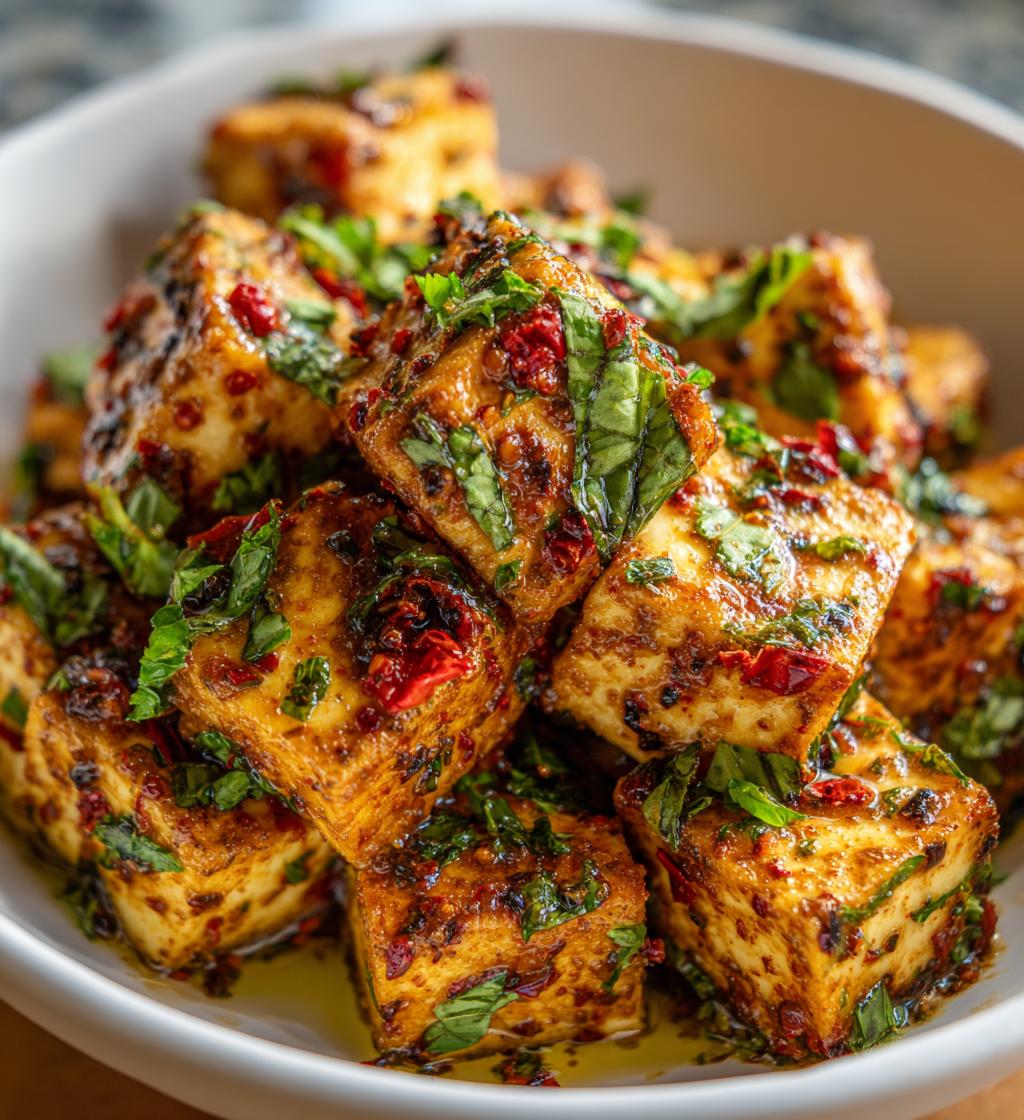 marinated cheese