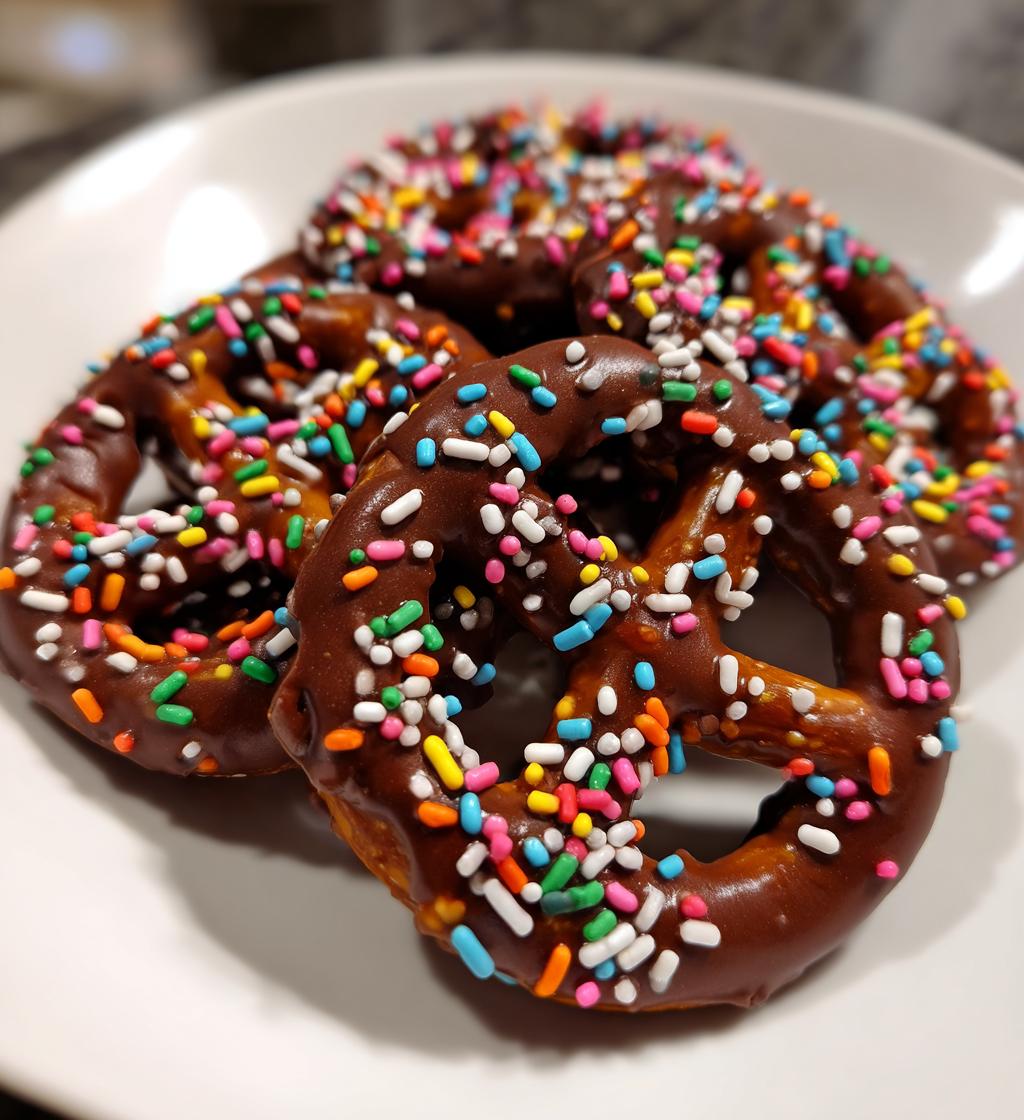 new years chocolate covered pretzels
