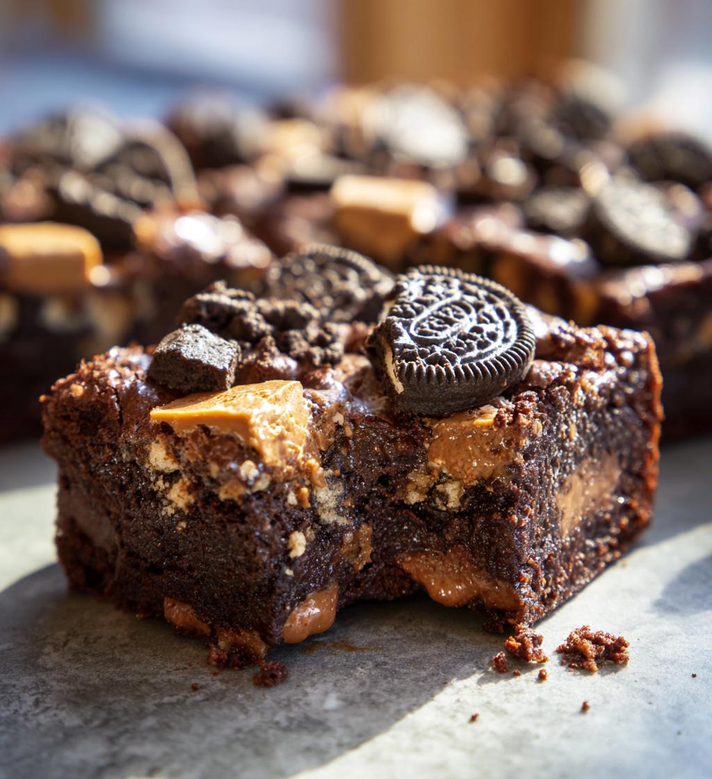 oreo reeses fudge brownies