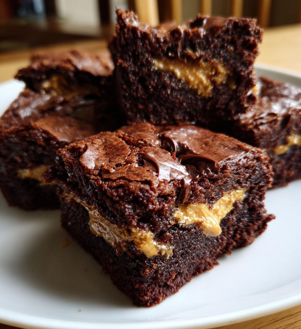 peanut butter stuffed brownies
