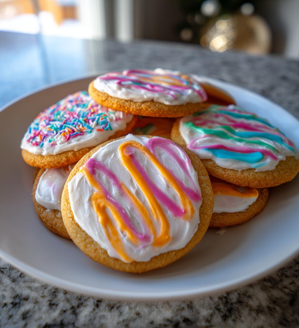 round christmas cookies decorated
