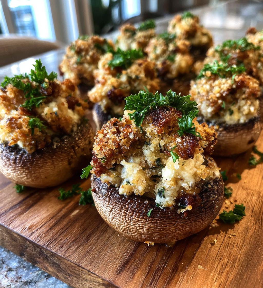 sausage stuffed mushrooms