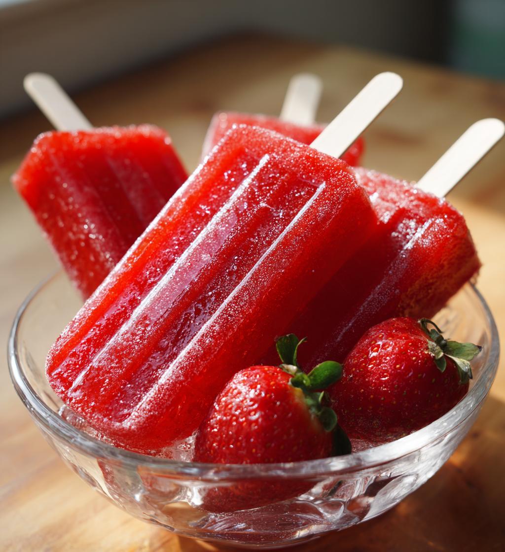 strawberry popsicles